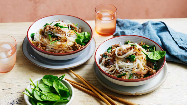 Asian-Style Pork With Vermicelli Noodles